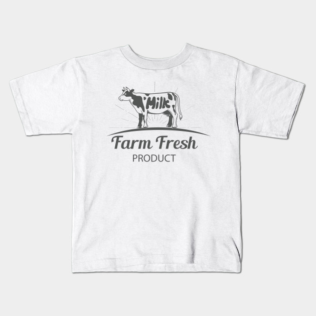 Farm Cow With Milk Logo
